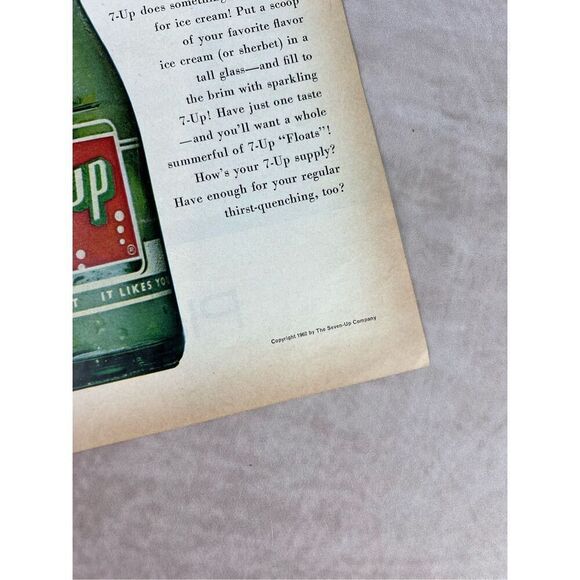 Vintage 1962 7-Up Print Paper Ad Advertisement - Picture 3 of 5